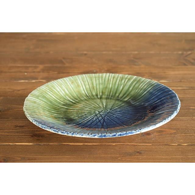 食器 和食器 おしゃれ 皿 大皿 二色流し彫十草大皿 モダン 美濃焼