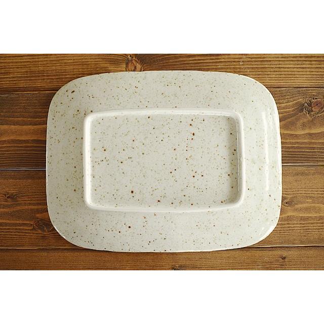 食器 和食器 おしゃれ 皿 大皿 二色流し彫十草角大皿 モダン 美濃焼
