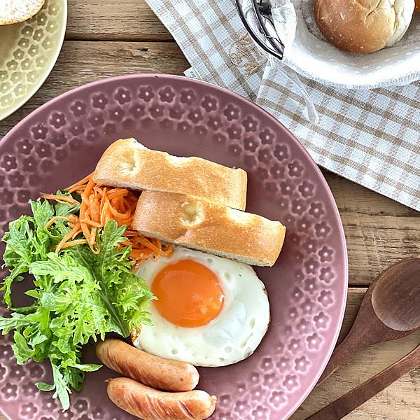 食器 おしゃれ 皿 パスタ皿 フルール25.2cmプレート 美濃焼 大皿