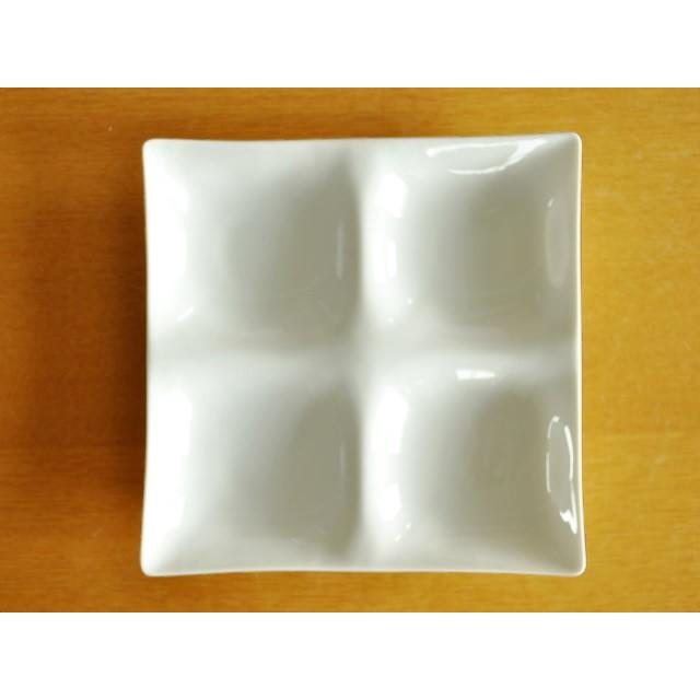 食器 おしゃれ 皿 取り皿 kowake4つ仕切り皿 仕切り皿 角皿 オードブル