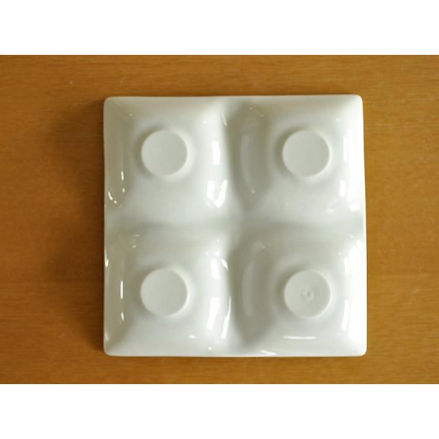 食器 おしゃれ 皿 取り皿 kowake4つ仕切り皿 仕切り皿 角皿 オードブル