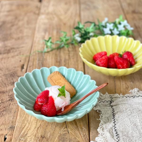 食器 和食器 おしゃれ 中鉢 6色菊形中鉢 煮物鉢 モダン 美濃焼 花型
