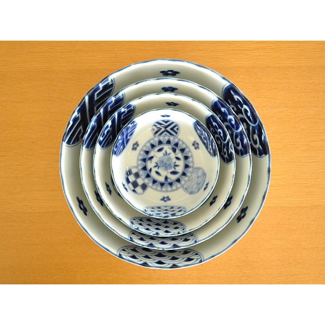 食器 和食器 おしゃれ 中鉢 藍丸紋菊形5.5鉢 煮物鉢 サラダ
