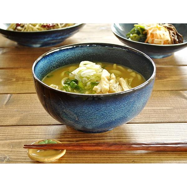 食器 和食器 おしゃれ どんぶり 窯変ネイビーお好み丼 大 モダン 丼