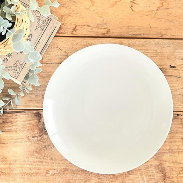 食器 おしゃれ 皿 ニューボンフラットディナープレート 美濃焼 大皿 白磁 ポーセラーツ 白 食器、グラス、カトラリー 