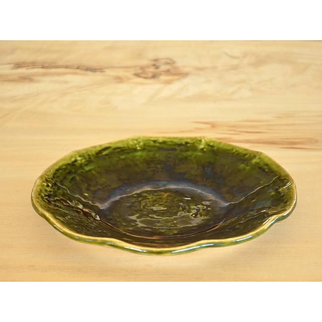 食器 和食器 おしゃれ 皿 パスタ皿 総織部花型7.0皿 モダン 瀬戸焼