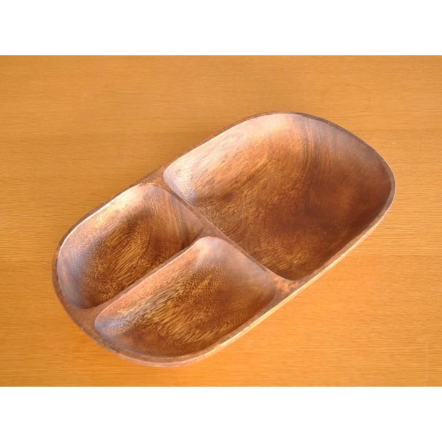 食器 おしゃれ 皿 ランチプレート アカシアレクタングルトレイL仕切り