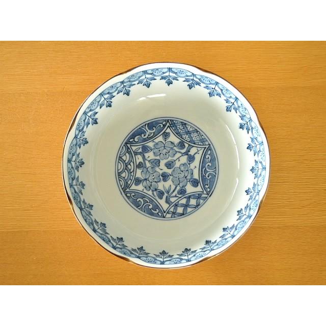 食器 和食器 おしゃれ 大鉢 染め錦赤絵桔梗7.0ドラ鉢 モダン 美濃焼