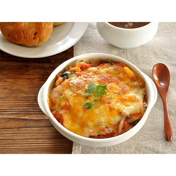 グラタン皿 おしゃれ 日本製 美濃焼 ドリア 丸型 スタック 手付き 耳