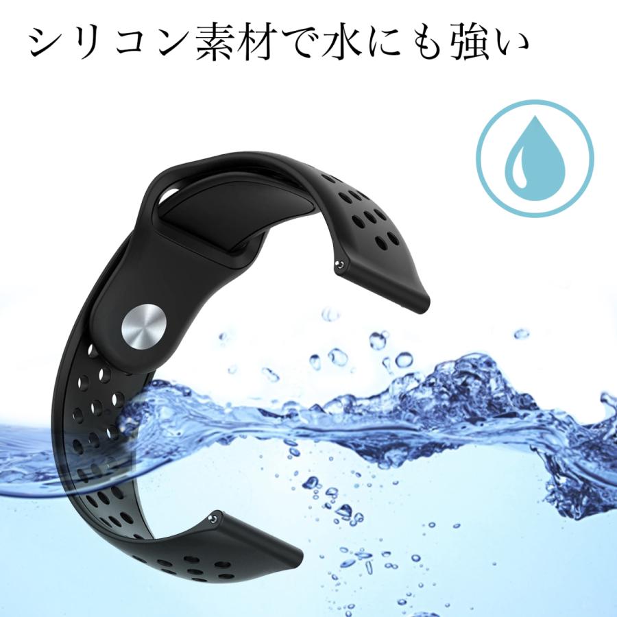 スマートウォッチ バンド シリコン ベルト 20mm 22mm スポーツ キャンプ 通気性 防水 腕時計｜mhorn｜15