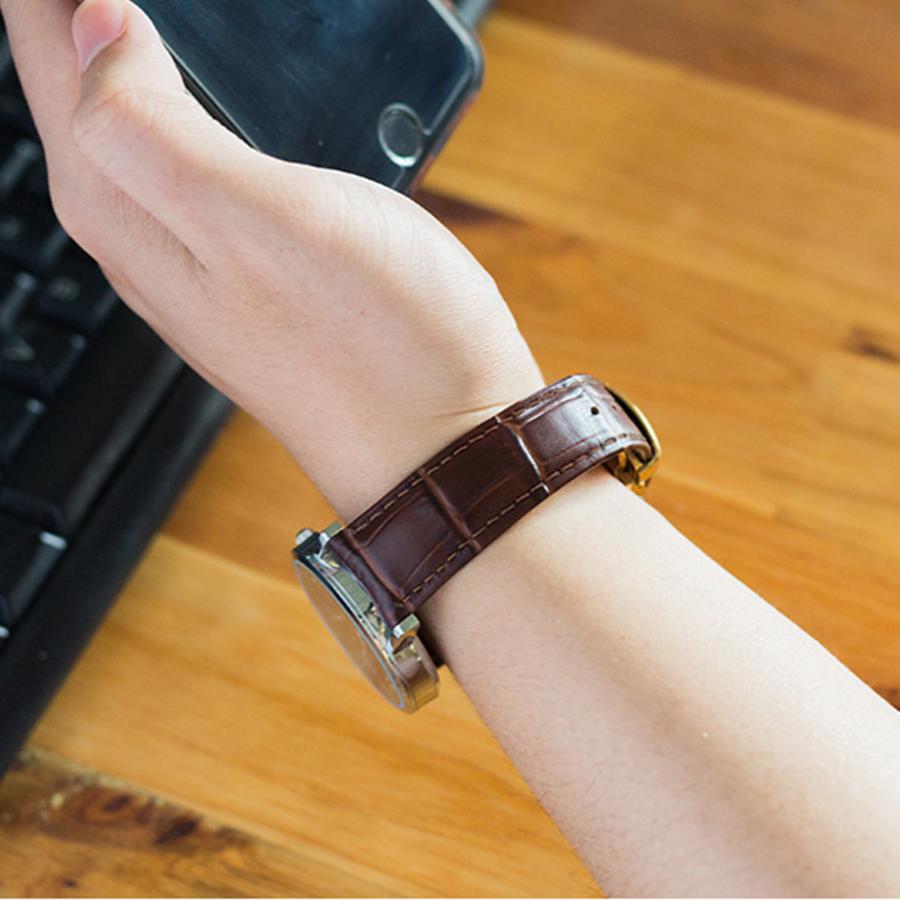 【新品未使用】ガーミン GARMIN 22mm レザー バンド ベルト GARMIN（ガーミン） 腕時計 バンド レザー 本革 ベルト 22mm 24mm D