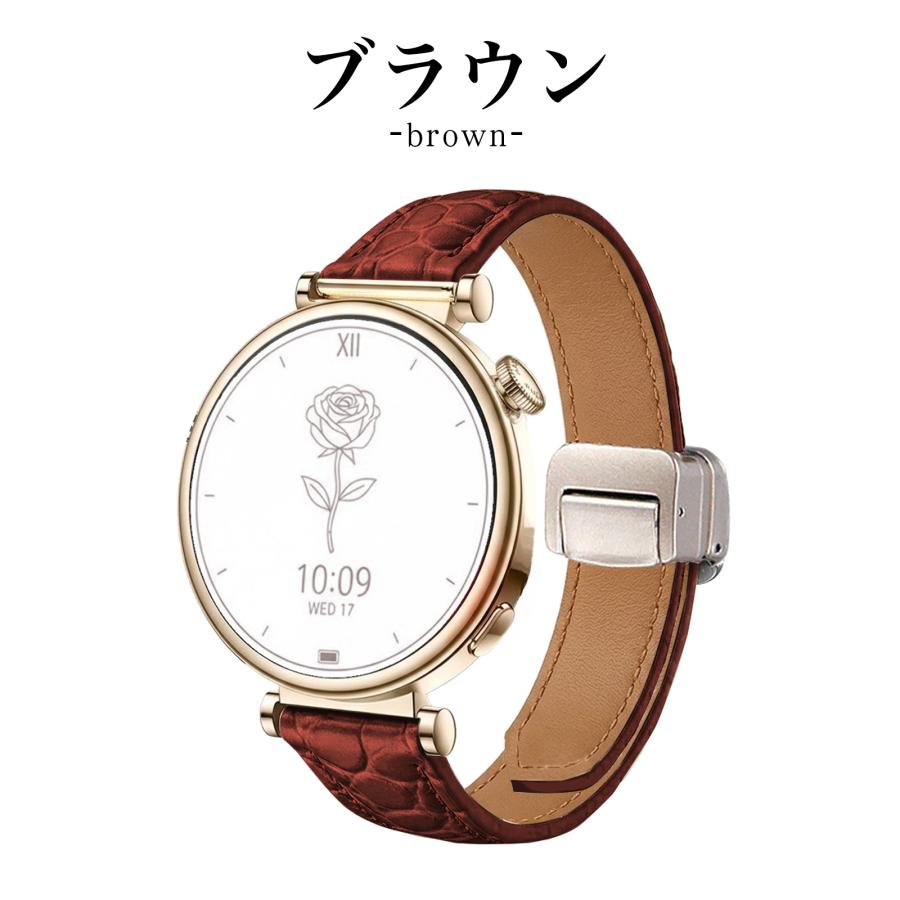 GARMIN（ガーミン） スマートウォッチ バンド レザー ベルト 革 22mm