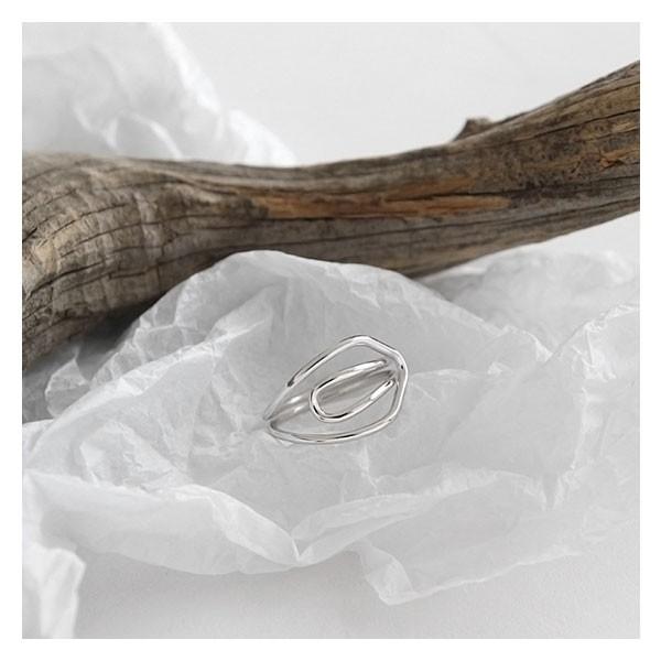 指輪 リング シルバー925 フックデザイン フォークリング オープン