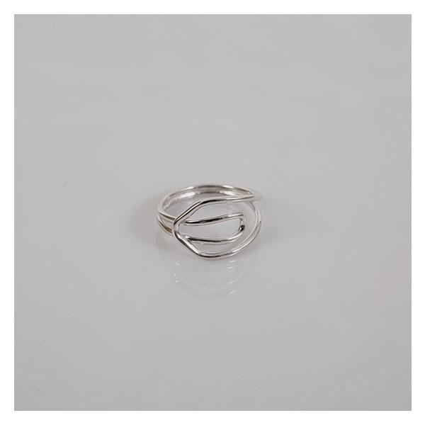 指輪 リング シルバー925 フックデザイン フォークリング オープン