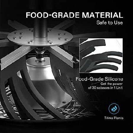 VIVOSUN 16インチ バドリーフボウル トリマー - クリアな可視ドーム型 シャープなステンレススチールブレード スピンカット＆ソリッドメタルギアボックス用 ハン 