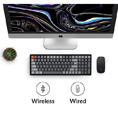 Keychron K4 Bluetooth Wireless Mechanical Keyboard RGB LED Backlit, Hot-swappable Compact 100 Keys USB Wired Computer ゲーミングキーボード Aluminum Fr