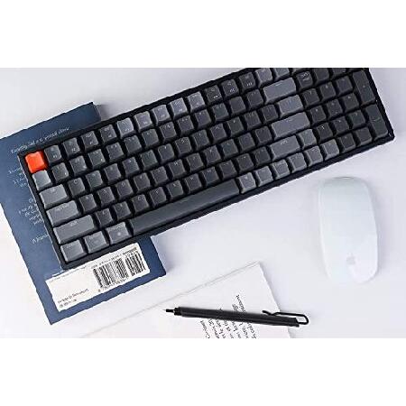 Keychron K4 Bluetooth Wireless Mechanical Keyboard RGB LED Backlit, Hot-swappable Compact 100 Keys USB Wired Computer ゲーミングキーボード Aluminum Fr