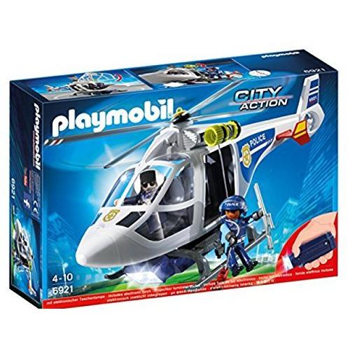 Helicopter Police 66665 Playmobil with [並行輸入品] Multi-Colour Light, メイキングトイ 【税込?送料無料】