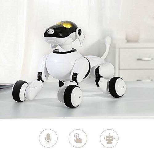 知能ロボット玩具、犬のためのスマートロボット知能スマートタッチ音声電気ロボット犬のギフト子供用おもちゃあなたの子供にぴったりのギフト 高品質：このロボット犬は 高品質のプラスチック素材で作られ 耐摩耗性と耐衝撃性の特性を持ち 長寿命です