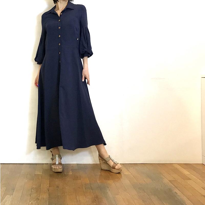 FLY GIRL フライガール マキシワンピース ロングワンピース シャツ 