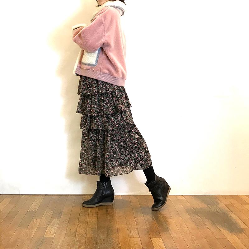 ミーア アステリズム Mia-asterism 配色ボアジャケット ボアブルゾン