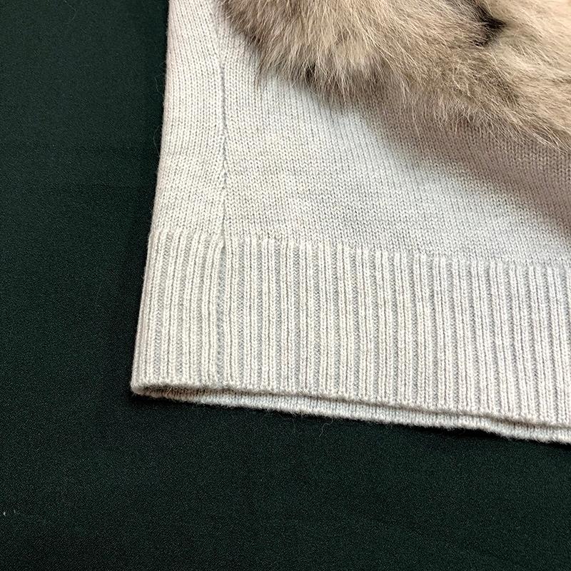 PASSIONE（パシオーネ） ニットベスト フォックス リアル ファー 婦人