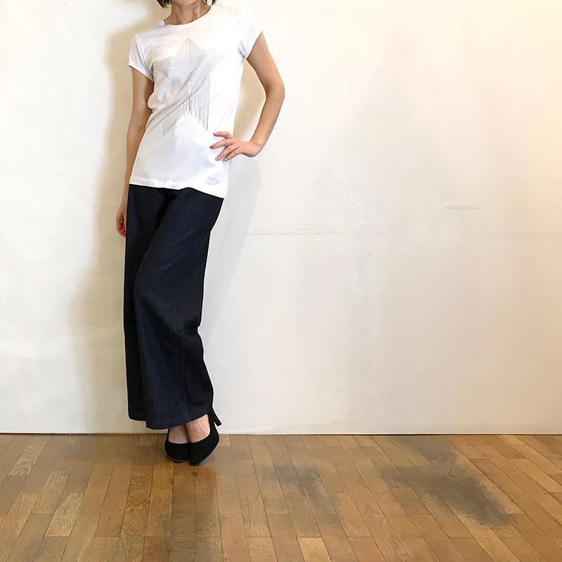 FLY GIRL フライガール Tシャツ 半袖 カットソー 白 黒 イタリア 服 