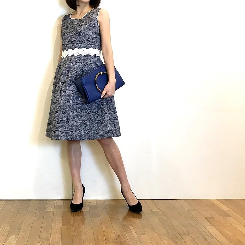 スーパービューティー superbeauty ジャガードフラワー ワンピース 