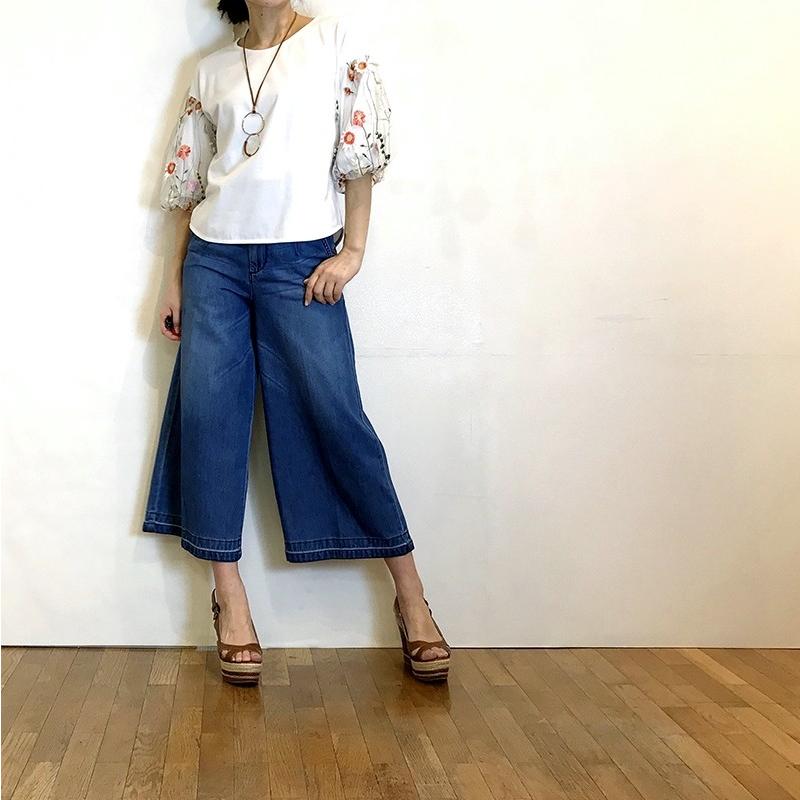 LOUNIEデニムパンツ❣️36 ルーニィ LOUNIE デニムストレートパンツ