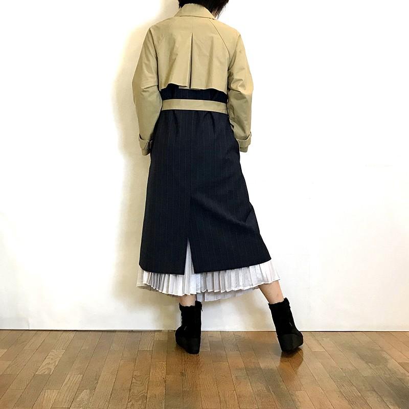 リトモラティーノ Ritmo Latino 配色切替ステンカラーコート 