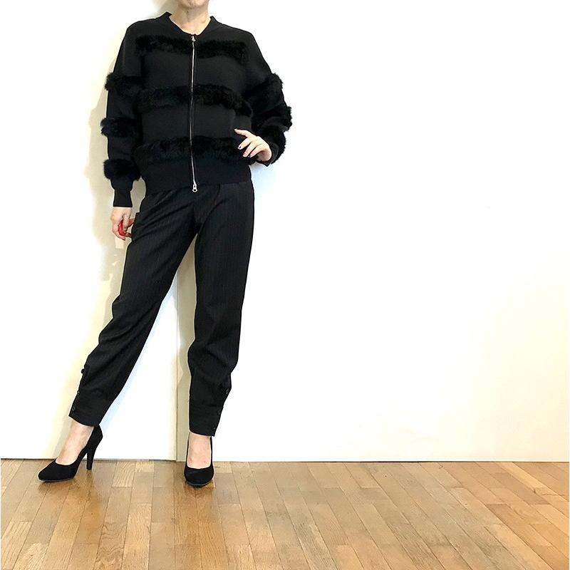 ROBE パシオーネ ジップアップニットジャケット ブルゾン ラビット