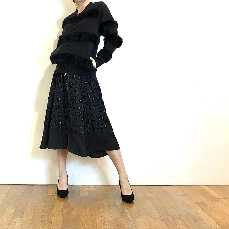 ROBE パシオーネ ジップアップニットジャケット ブルゾン ラビット 
