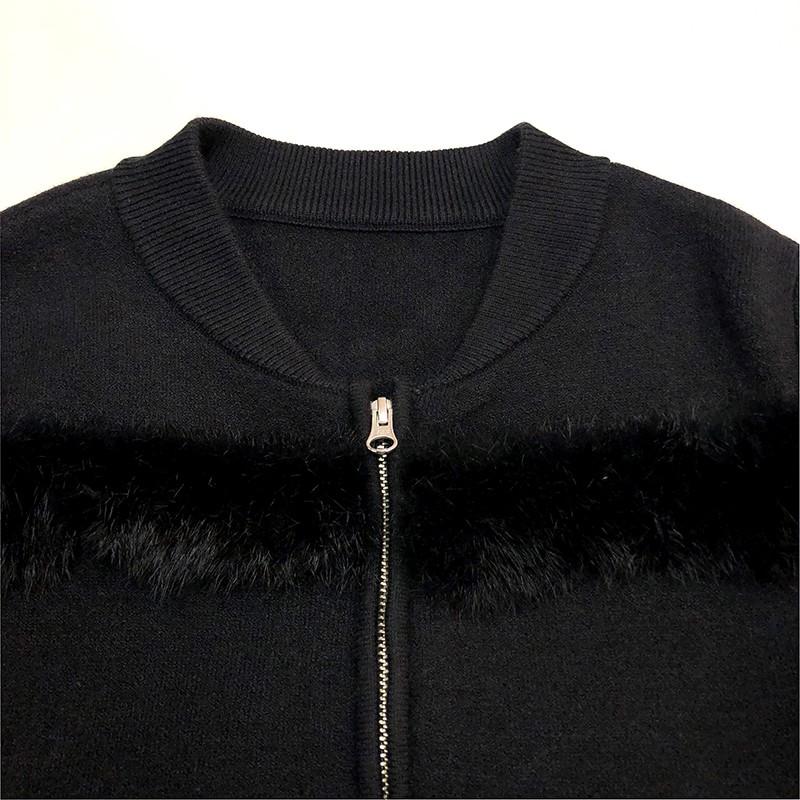 ROBE パシオーネ ジップアップニットジャケット ブルゾン ラビット 