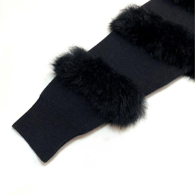 ROBE パシオーネ ジップアップニットジャケット ブルゾン ラビット 