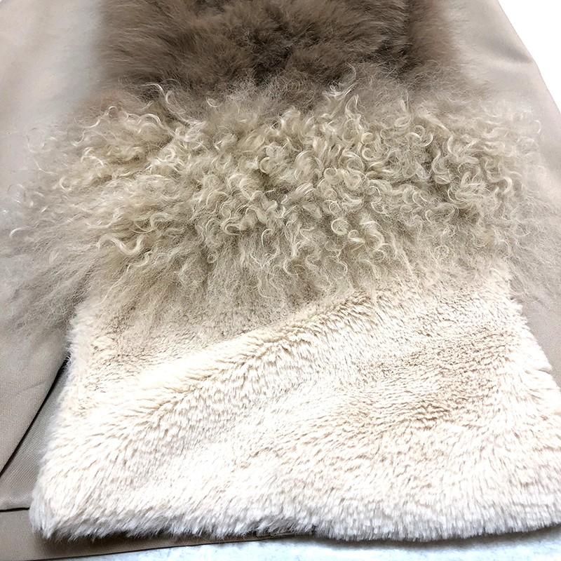 ROBE パシオーネ PASSIONE ロングジレ ファー切替 ダブルブレスト