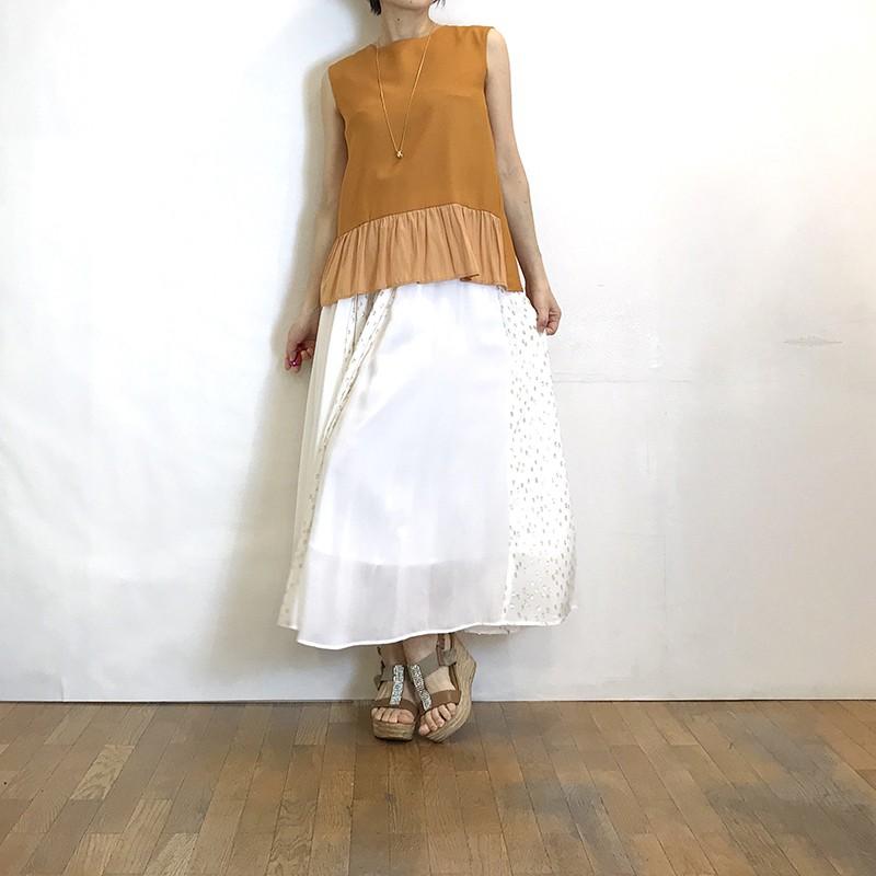Kittle. キトル． デシン切替ノースリーブカットソー 服 ブランド 