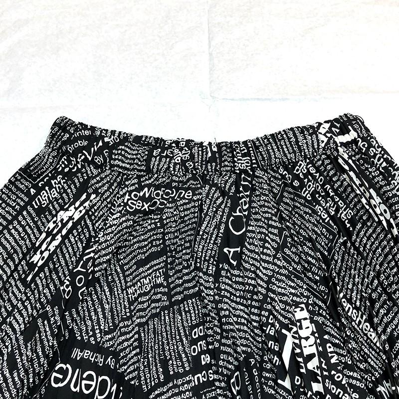 PRIORITY　プライオリティ　プリーツパンツ　ブラック　M Priority(プライオリティ)大人気☆プリーツガウチョパンツ・無地