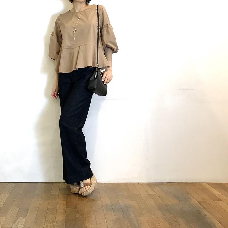 PRIORITY プライオリティ Priority ブラウス バックストライプ