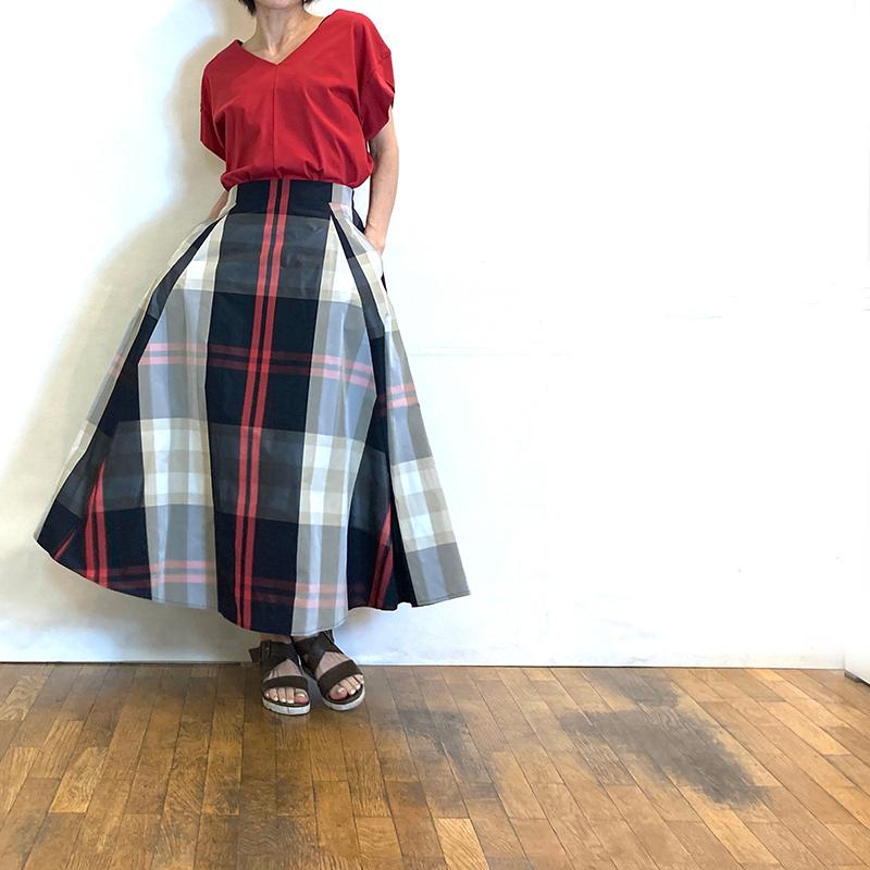 PRIORITY プライオリティ Priority タフタチェックスカート RESPIGHI  