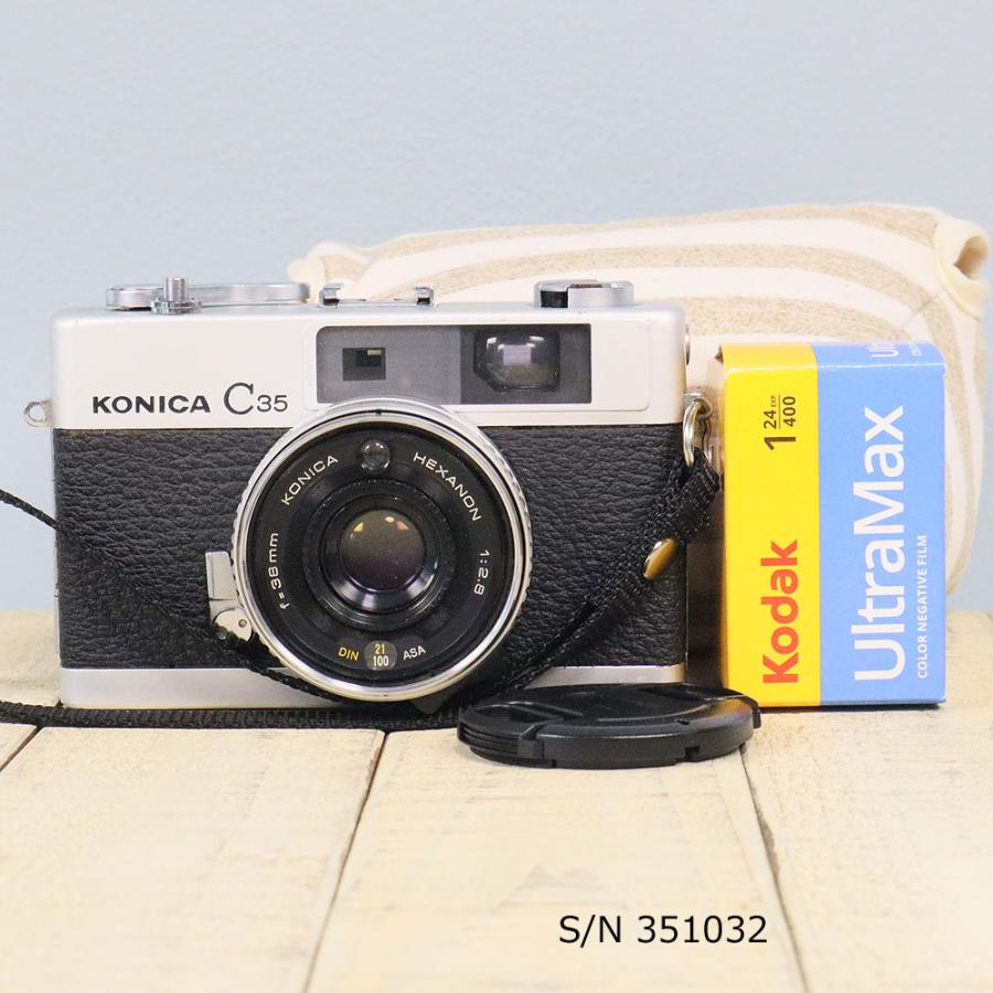 中古】【保証付 】 コニカ KONICA C35 初期型 S/N 150314 中古】【保証付 】 コニカ KONICA C35 初期型 S/N 150314