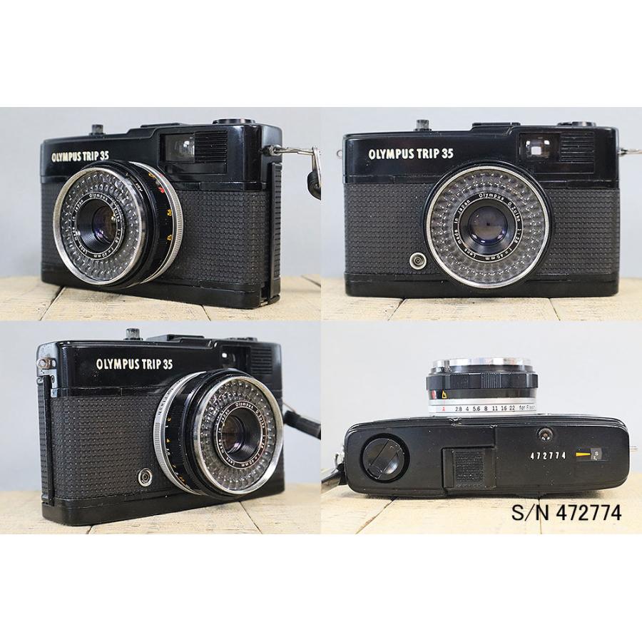 (オリンパス) OLYMPUS TRIP35 ブラック 検査済 中古】【保証付 】 オリンパス OLYMPUS TRIP 35 ブラック S/N 472774