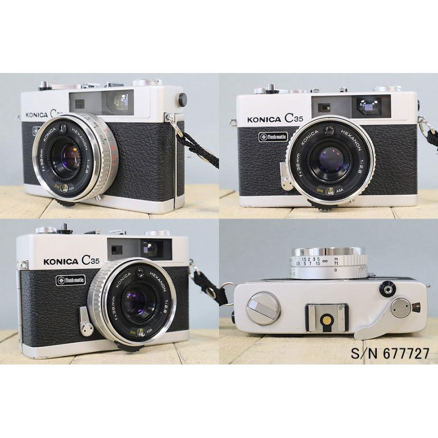 中古】【保証付 】 コニカ KONICA C35 Flashmatic S/N 677727（ケース 