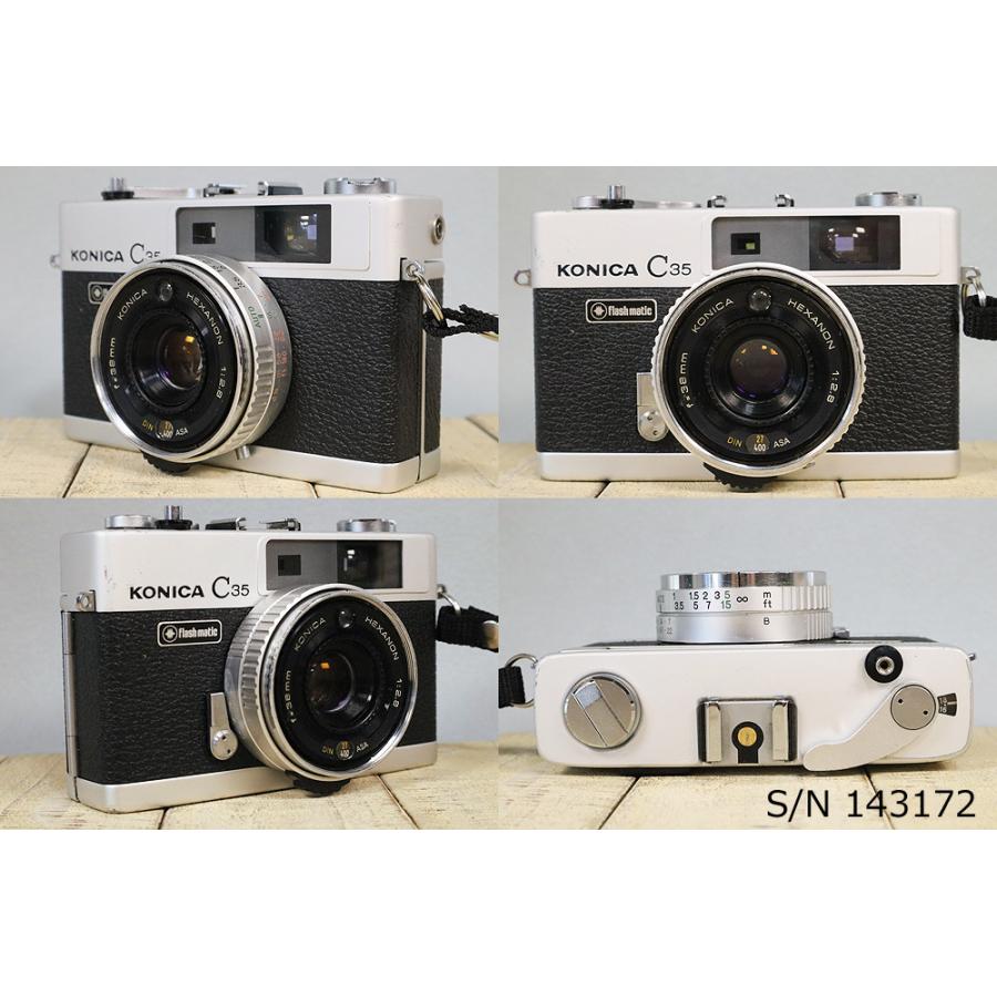 中古】【保証付 】 コニカ KONICA C35 Flashmatic S/N 143172（ケース