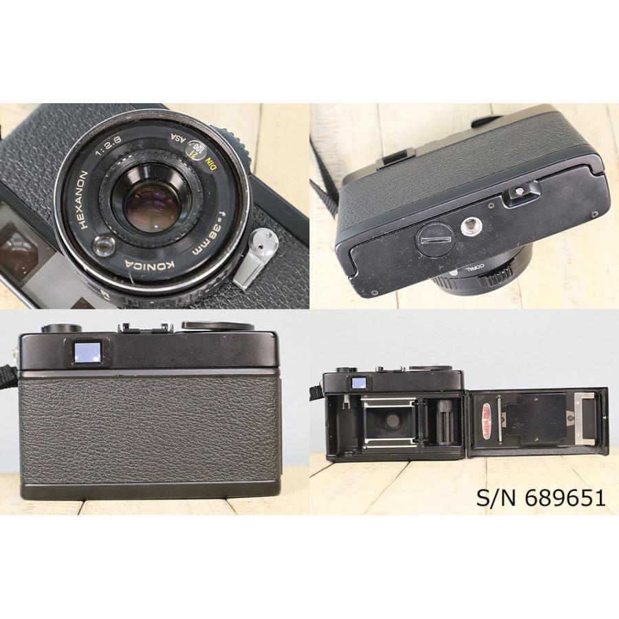 中古】【保証付 】 コニカ KONICA C35 Flashmatic ブラック S/N 689651