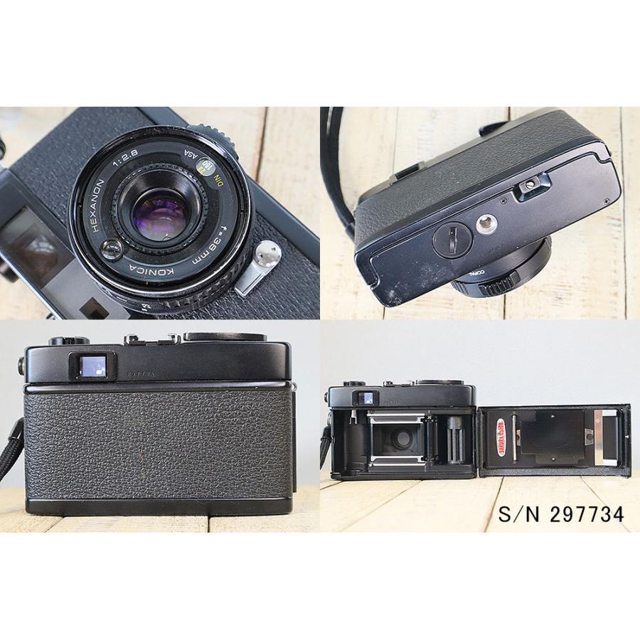 中古】【保証付 】 コニカ KONICA C35 Flashmatic ブラック S/N 297734