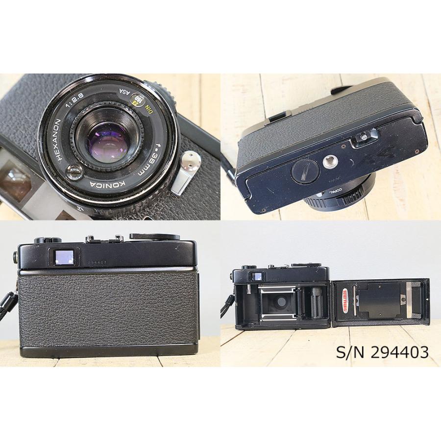 中古】【保証付 】 コニカ KONICA C35 Flashmatic ブラック S/N 294403