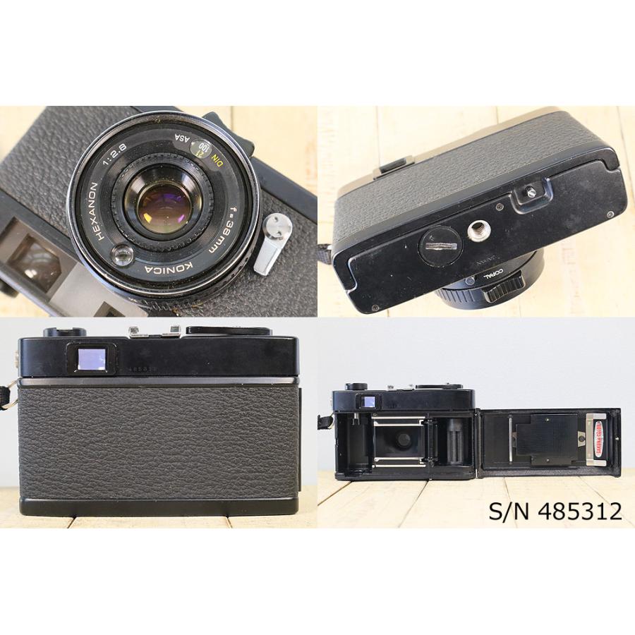 中古】【保証付 】 コニカ KONICA C35 ブラック S/N 485312（ケース