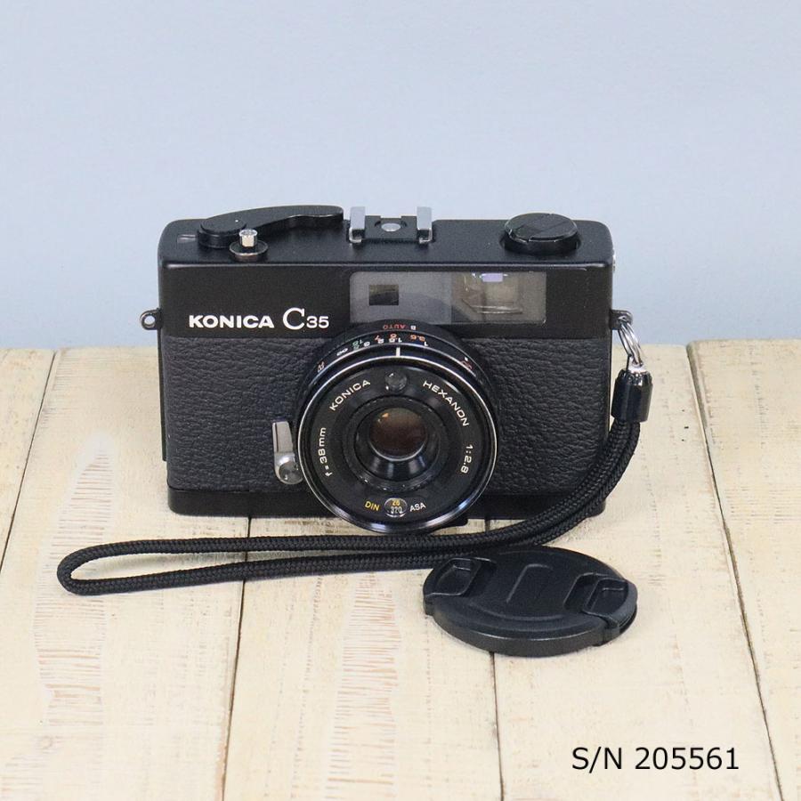 中古】【保証付 】 コニカ KONICA C35 ブラック S/N 205561 