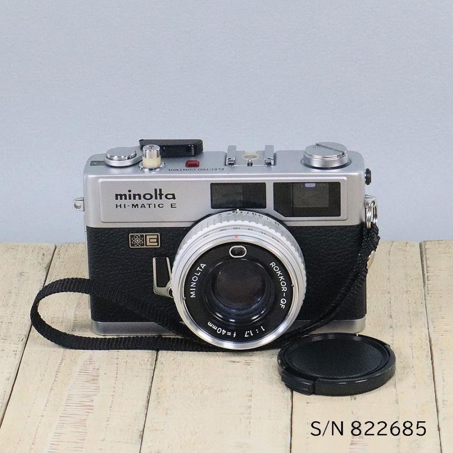 中古】【保証付 】 minolta HI-MATIC E S/N 822685（ケース・フイルム