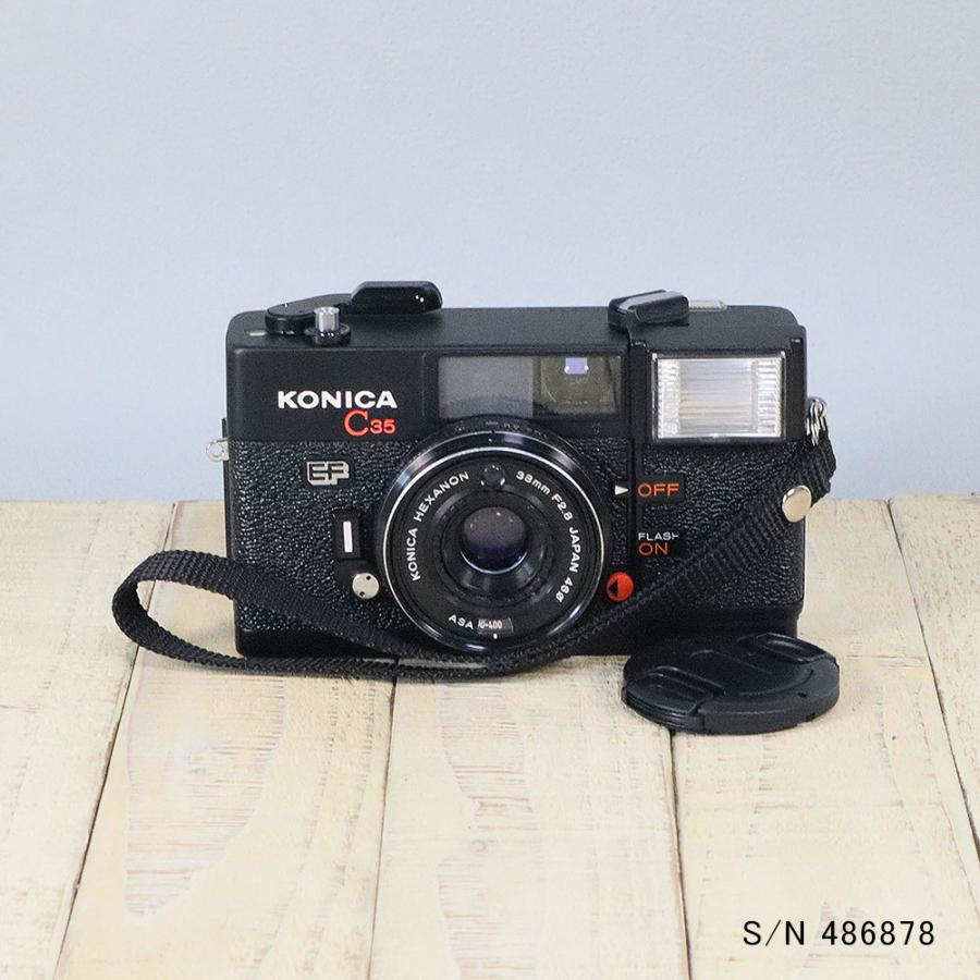 中古】【保証付 】 コニカ KONICA C35 EF S/N 486878（ケース